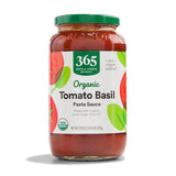 365 by Whole Foods Market, Organic Tomato Basil Pasta Sauce, Low Sodium Plant Based Pantry Staple for Mindful Home Cooking, 25 Ounce