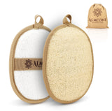Almooni Natural Loofah Exfoliating Set – Eco-Friendly Housewarming Gift for New Homeowners