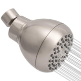 AISOSO Brushed Nickel Fixed Shower Head – 3 Inch Compact Bathroom Decor Upgrade with Chrome, Matte Black, or Oil Rubbed Bronze Finish Options