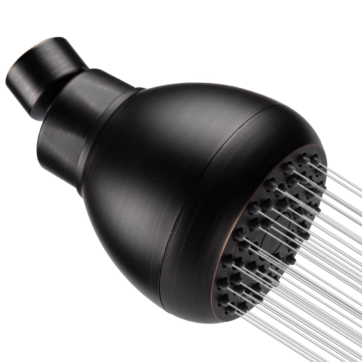 AISOSO High Pressure Shower Heads, Showerheads 3 Inches with 360 Rotation and Silicone Nozzles for Strong Spray Relaxing and Comfortable Shower, Oil Rubbed Bronze