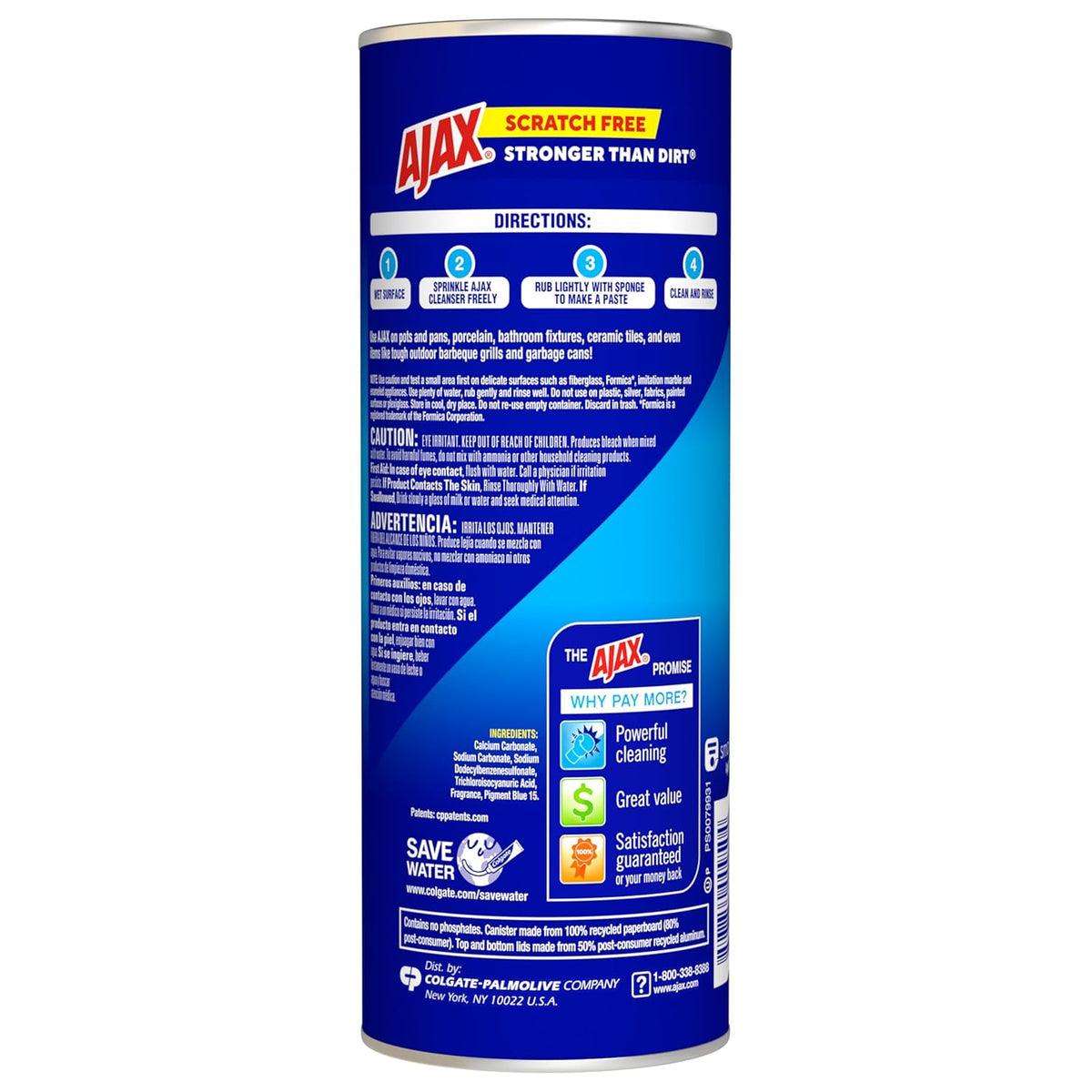 Ajax Powder Cleanser with Bleach - Phosphate-Free 12-Pack for Kid-Safe and Pet-Aware Homes