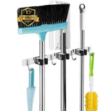 AceMining Broom Holder Wall Mount – Weather-Resistant Mop and Rake Organizer for Garden Sheds and Patio Storage