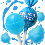Zestix Cotton Candy Mini Lollipops – Tamper-Wrapped Blue Candy in Choke-Conscious Mini Size for Supervised Kid Settings