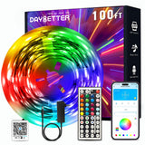 DAYBETTER LED Strip Lights 400ft Long Roll – Ambient RGB Accent Lighting for Bedroom Ceiling Cove and Living Room Aesthetic