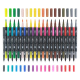 36 Brush Markers Water Based Low Odor – Safe Art Supplies for Teen Artists and Family Craft Time