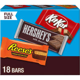 HERSHEY'S, KIT KAT and REESE'S Milk Chocolate Variety – Last-Minute Housewarming Gift and Hostess Present, 18 Full-Size Bars