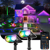 Linkind Smart Solar Spot Lights SL5C – Housewarming Gift for New Homeowners, App Controlled Landscape Lights
