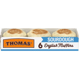 Thomas' Sourdough English Muffins – Quick School Lunchbox Snack for Kids, Nooks & Crannies Texture