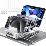 Zobirez 420W Multi-Device Charging Station – Practical Tech Gift for Him, Home Office Desktop Hub