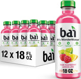 Bai Antioxidant Water – Afternoon Office Pick Me Up with 55mg Natural Caffeine, Stevia Sweetened Focus Drink, 18 fl oz, 12 Pack