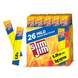 Slim Jim Smoked Jerky Snack Sticks Mild – Resealable Bag of Protein for Picnics and Overnight Trips