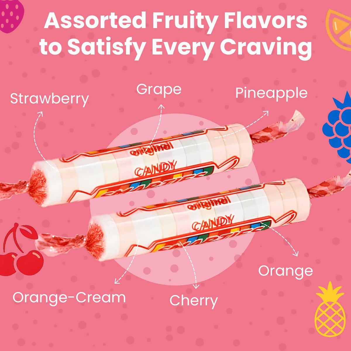 Smarties Candy Rolls Bulk - Birthday Party Favor Bag Stuffers for Kids, Peanut Free Vegan Sweets, 1 lb