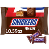SNICKERS Original Fun Size Chocolate Bars, Easy Care Package Candy for College Students and Military Care Boxes, 10.59oz Bulk Bag