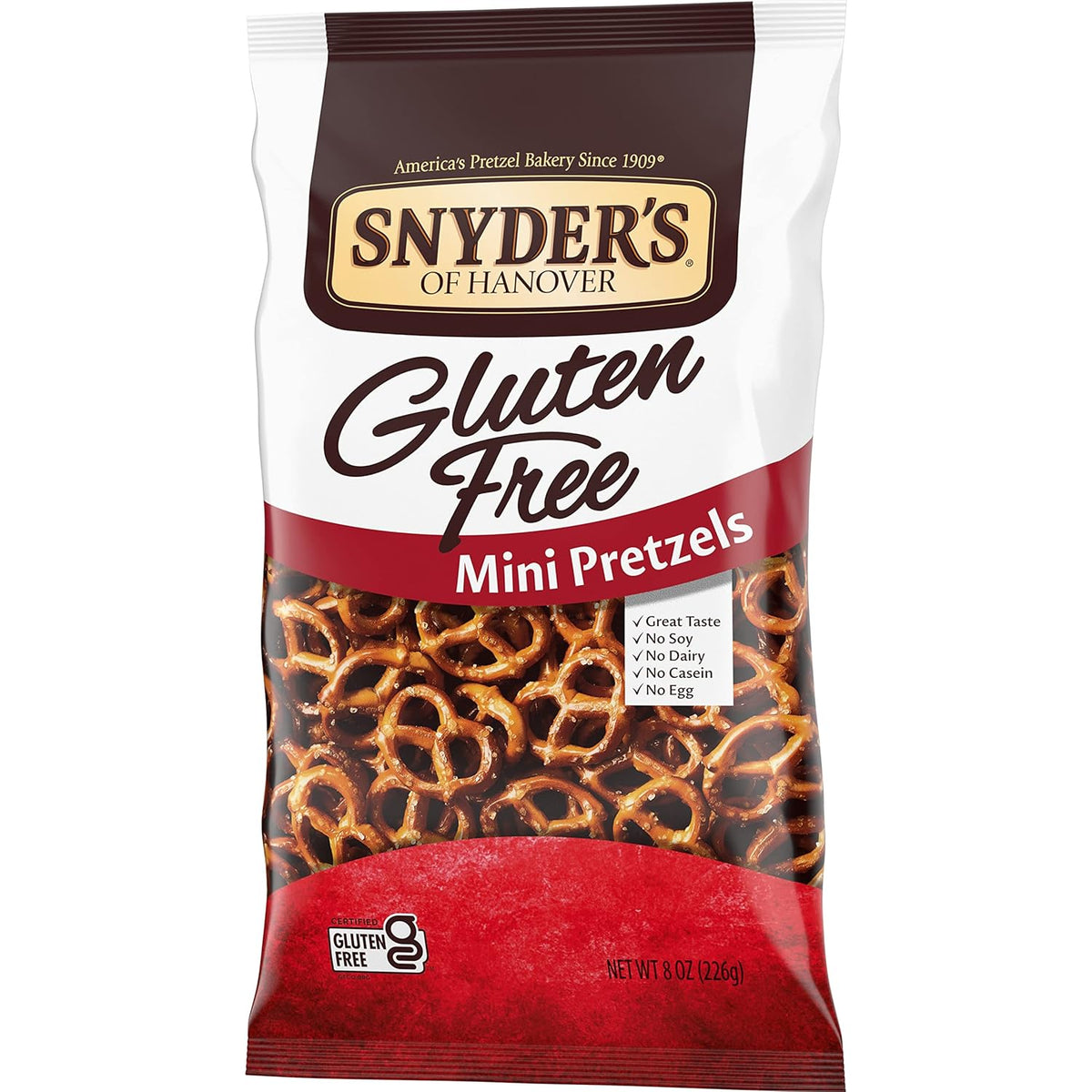 Snyder's of Hanover Gluten Free Mini Pretzels – Health-Conscious Snack for Office Drawers and Home Counters