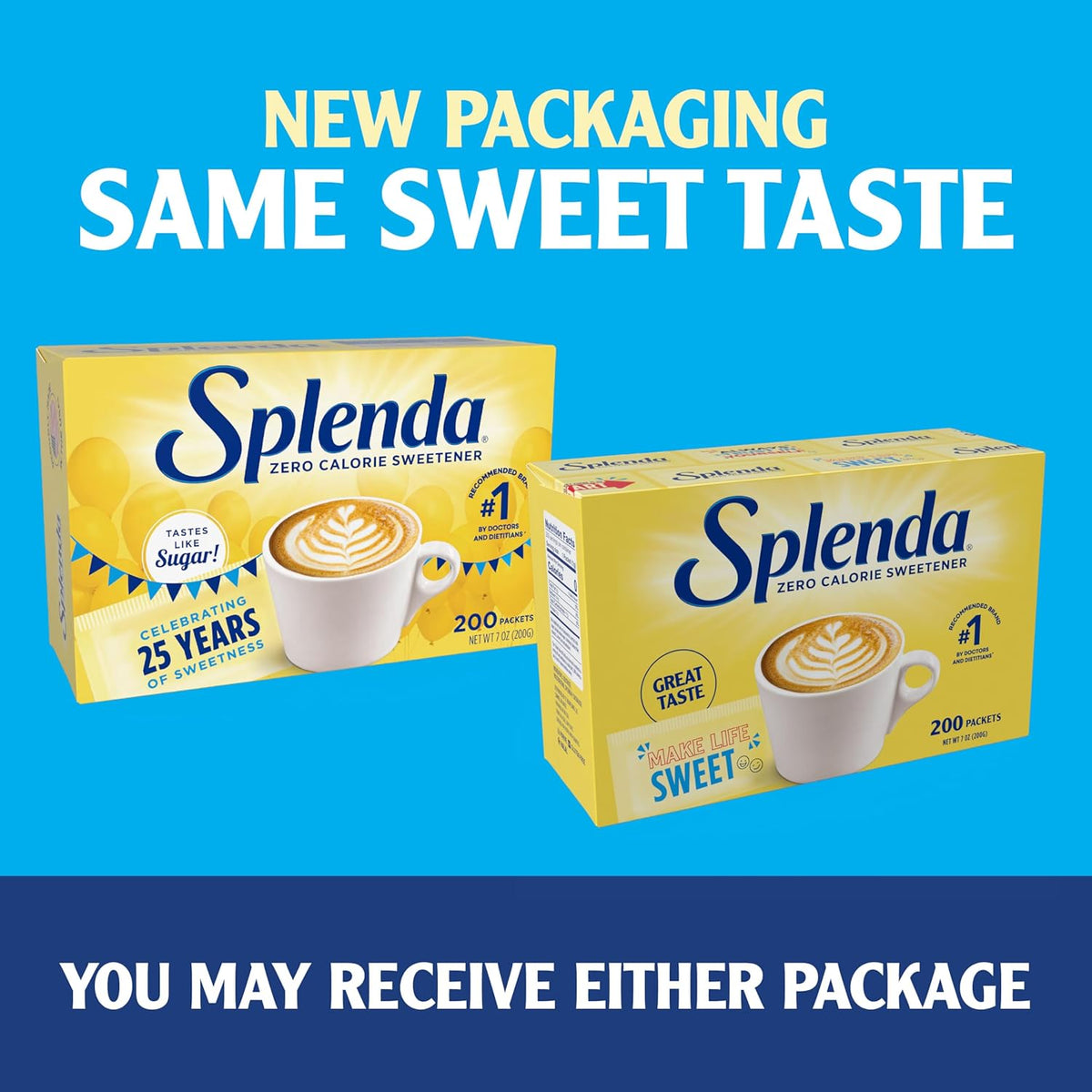 SPLENDA Zero Calorie Sweetener Packets – Camping and Road Trip Pantry Pack, Lightweight Sucralose Packets for Outdoor Brewing