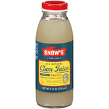 Snow's All Natural Clam Juice, 8 fl oz Bottle - Birthday Gift for the Home Chef Who Has Everything