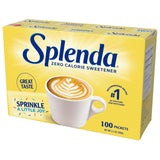 SPLENDA Single-Serve Sweetener Packets, 100 Count - Compact Sugar Substitute for Picnics and Outdoor Dining