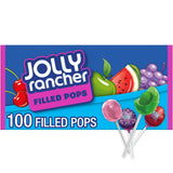 JOLLY RANCHER Filled Pops Assorted Fruit Lollipops Bulk Box, Festive Birthday Gift and Get-Well Care Package Candy for Kids and Adults