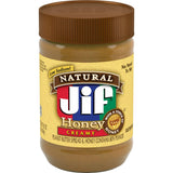 Jif Natural Creamy Peanut Butter Spread and Honey – Lunchbox Ready Honey Peanut Spread, 5-Pack Case