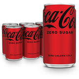 Coca-Cola Coke Zero Sugar Mini-Can 7.5 fl oz, 6 Pack – Thoughtful Hostess Gift for Casual Dinner Parties and Game Nights