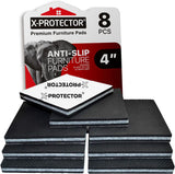 X-PROTECTOR Non Slip Furniture Pads 3" – Clean, Low-Profile Floor Protectors for Clutter-Free Living Spaces
