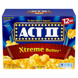 ACT II Xtreme Butter Microwave Popcorn – Wholesome Family Snack with Natural Butter Flavor for Cozy Blanket Nights and Aromatherapy-Style Comfort