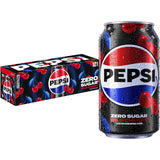 Pepsi Zero Sugar Wild Cherry Cola Cans 12 Pack – Travel Friendly Bulk Soda for Picnics Road Trips and Outdoor Dining