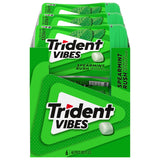 Trident Vibes Spearmint Rush Sugar-Free Chewing Gum – Road Trip Cup Holder Chewing Stash for Long Drives, 6 Bottles