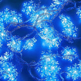 DomeStar Snowflake String Lights – Sleep Safe Bedroom Nightlight, No Flame Auto Off Compatible LED for Nurseries