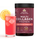 Ancient Nutrition Multi Collagen Protein – Bedtime Self-Care Ritual Powder, Nightly Beauty-from-Within Routine for Skin, Hair, and Nails