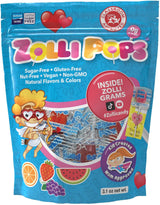 Zollipops Clean Teeth Lollipops – Allergy Free Party Favors for Children Birthdays, Peanut Free Dye Free Sugar Free 5.2oz