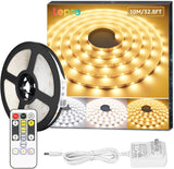 Lepro LED Tunable White Strip Light – Living Room Atmosphere Upgrade, 32.8ft Dimmable Warm White Tape Light