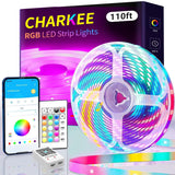 CHARKEE Bluetooth LED Strip Lights – Thoughtful Gift for Grandkids, Siblings, and Best Friends Setting Up a New Room