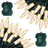 Brightown Weatherproof Fairy Lights for Tent, Deck, and Outdoor Party, 18ft 50 LED Battery Operated Strand with 8 Modes for Open Air Settings