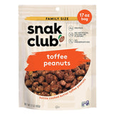 Snak Club Toffee Peanuts – After-School Treat for Children, Sweet Cream Coated Peanuts with 4g Protein in Resealable 17 oz Pouch