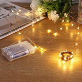Sanniu Weather Friendly Fairy Lights – Deck and Balcony Ambiance Lighting, 16ft of Warm White LED on Copper Wire