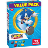 Sonic The Hedgehog Fruit Flavored Snacks – Individually Wrapped Car Snack Pouches for Family Road Trips, 17.6 oz Box