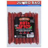 Old Wisconsin Hot & Spicy Sausage Snack Sticks – Man Cave and Beer Fridge Snack for Him