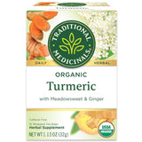 Traditional Medicinals Caffeine-Free Turmeric Meadowsweet Tea – Soothing Evening Cup for Meditation Corner and Self-Care Ritual