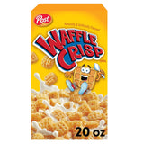 Waffle Crisp Breakfast Cereal – Travel Friendly Dry Cereal for Road Trip Snacking, 20 Ounce
