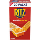 Handi-Snacks RITZ Crackers and Cheese Dip Snack Packs – 100-Calorie Portion-Controlled Snack for Mindful Eaters, 20 Single-Serve