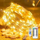 Minetom Twinkle Fairy Lights – Thoughtful Birthday Gift for Her, 33 ft USB String Lights with Remote and Timer for Cozy Bedroom Setup