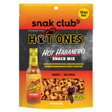Snak Club x Hot Ones Hot Habanero Snack Mix – Hiking and Camping Trail Mix for Backpackers Who Want Plant-Based Heat, 10 oz Resealable Bag