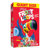 Kellogg's Froot Loops Cereal – On-the-Go Breakfast for Busy Workdays and Commutes, 23 oz