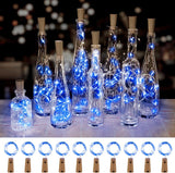 Brightown Battery Cork Lights – Holiday Stocking Stuffer for DIYers, Bulk 20-Pack Silver Wire Bottle Fairy String