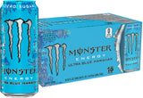 Monster Energy Ultra Blue Hawaiian – Zero Sugar Pre-Workout Drink for Running Trails and Patio Lounging, 15 Pack
