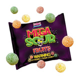 Barnetts Mega Sour Candy Fruits 104g – Hiking Trail and Day Trip Tangy Treat, Lightweight British Hard Sweets