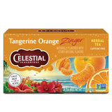 Celestial Seasonings Tangerine Orange Zinger Herbal Tea – Evening Mindfulness Brew for the Home Office Desk, 20 Bags