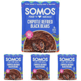 Somos Refried Chipotle Black Beans 10 oz – No-Refrigeration Beans for Backyard Cookouts and Picnics