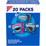 OREO Lovers Variety Pack – Road Trip Snacks for Car Cup Holders, 20 Single-Serve Packs